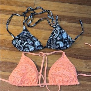 two triangle swim tops